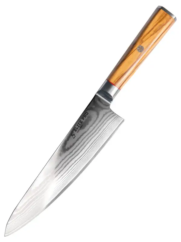 Elite Pro Cutlery Professional Kitchen Knives made with Italy Olive Wood Handle
